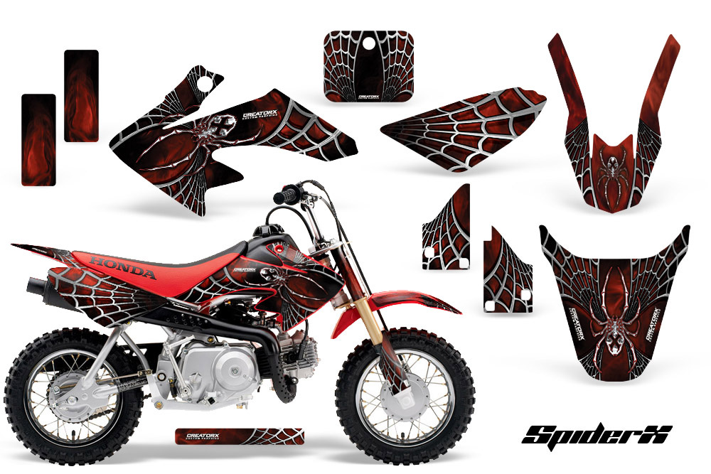 CRF 50 Graphics Kit SpiderX Red Red Bright